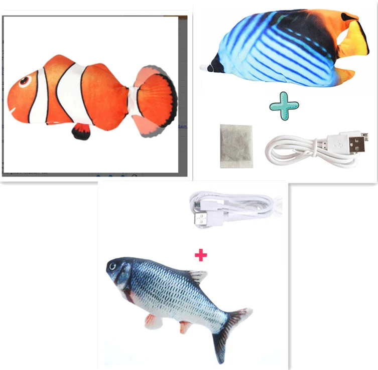 Electric Funny Cat Simulation Fish Beating Usb Jumping Cat Toy - Image 30