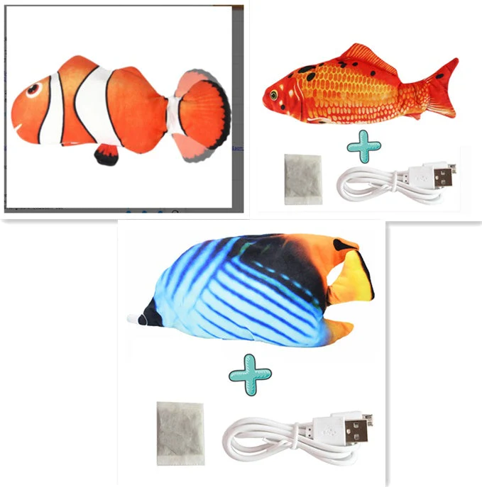 Electric Funny Cat Simulation Fish Beating Usb Jumping Cat Toy - Image 31