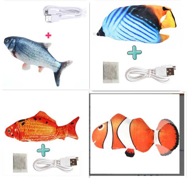 Electric Funny Cat Simulation Fish Beating Usb Jumping Cat Toy - Image 32