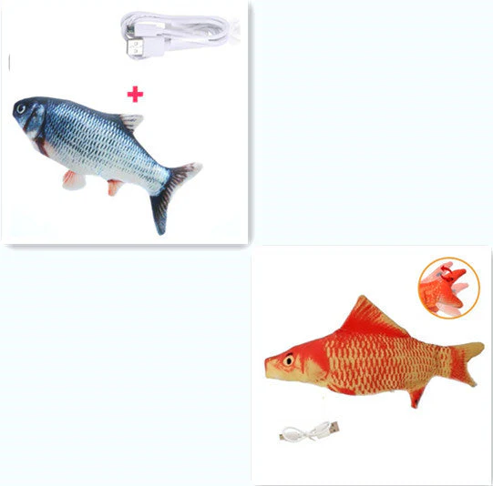 Electric Funny Cat Simulation Fish Beating Usb Jumping Cat Toy - Image 33