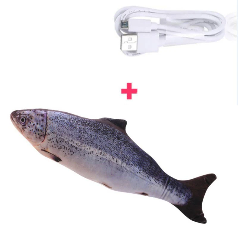 Electric Funny Cat Simulation Fish Beating Usb Jumping Cat Toy - Image 34