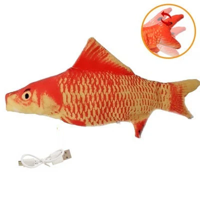 Electric Funny Cat Simulation Fish Beating Usb Jumping Cat Toy - Image 35