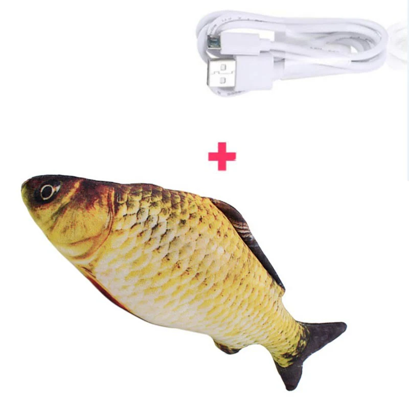 Electric Funny Cat Simulation Fish Beating Usb Jumping Cat Toy - Image 36