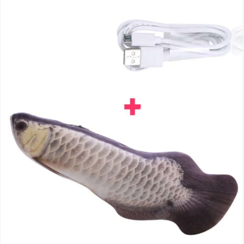 Electric Funny Cat Simulation Fish Beating Usb Jumping Cat Toy - Image 37