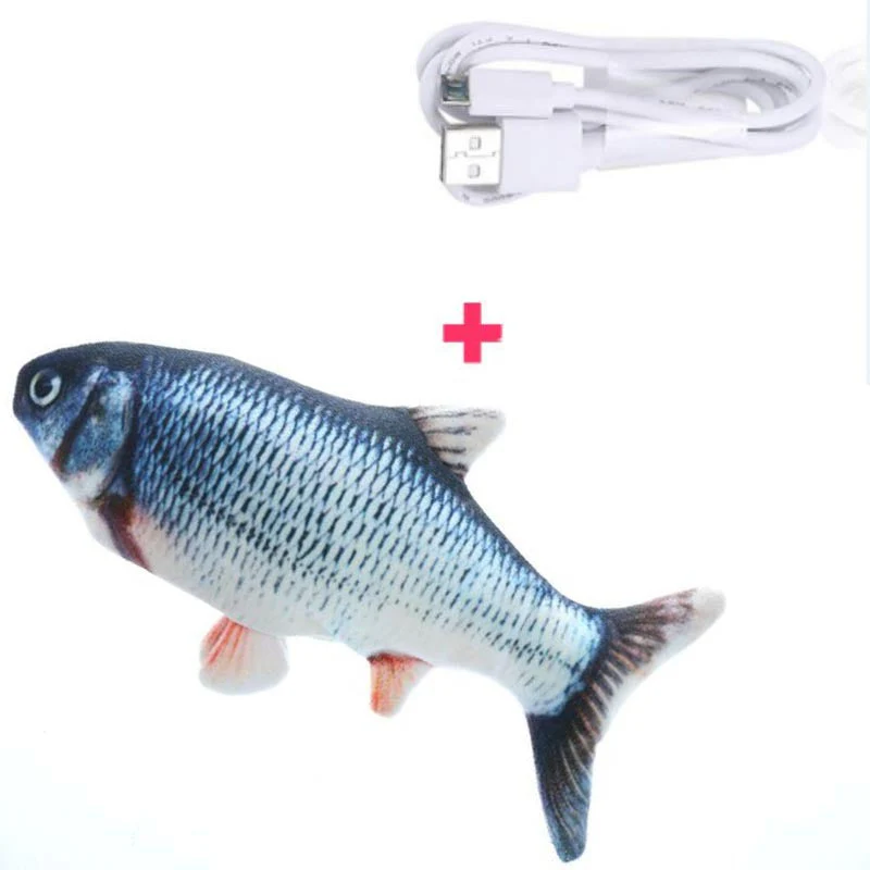 Electric Funny Cat Simulation Fish Beating Usb Jumping Cat Toy - Image 4