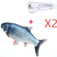 Electric Funny Cat Simulation Fish Beating Usb Jumping Cat Toy - Image 5
