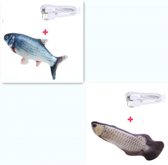 Electric Funny Cat Simulation Fish Beating Usb Jumping Cat Toy - Image 9