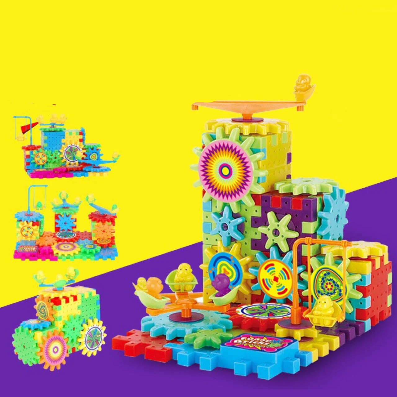 Electric Gears 3D Model Building Kits Plastic Brick Blocks Educational Toys for Kids - Image 2