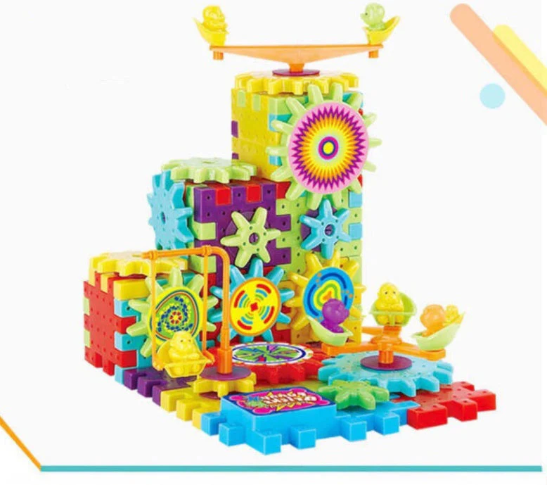 Electric Gears 3D Model Building Kits Plastic Brick Blocks Educational Toys for Kids - Image 4