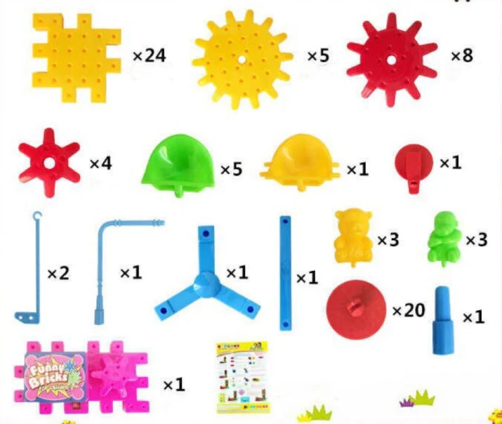 Electric Gears 3D Model Building Kits Plastic Brick Blocks Educational Toys for Kids - Image 5