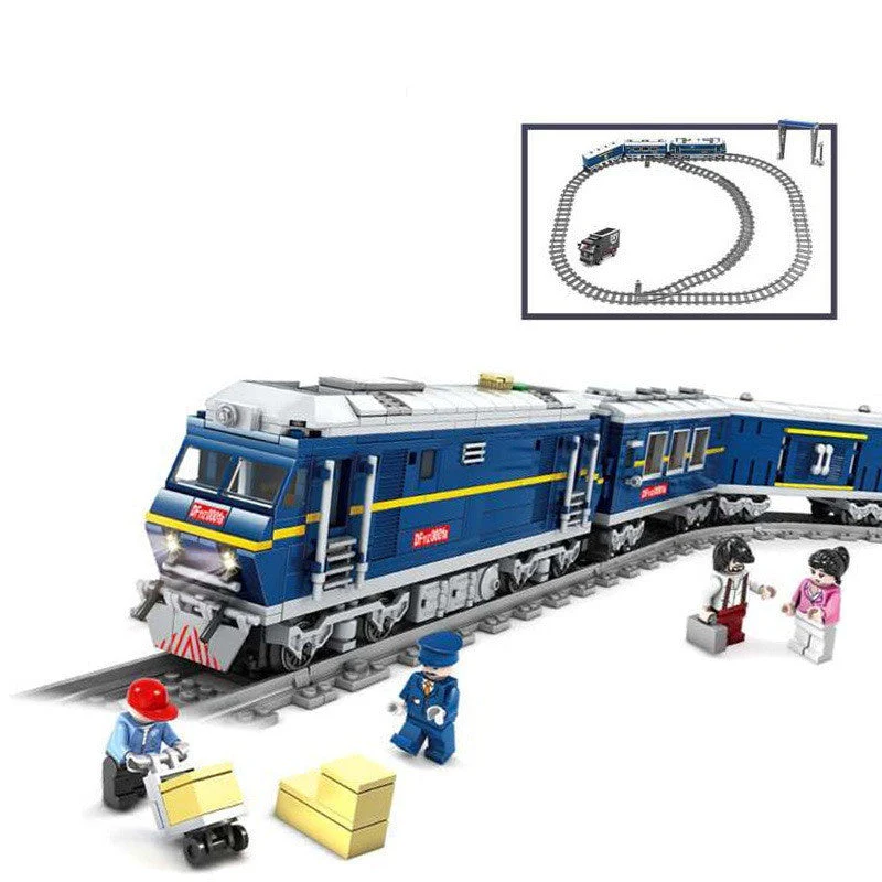Electric Rail Train Model Children Education Small Particles Assembled Building Block Toys - Image 10
