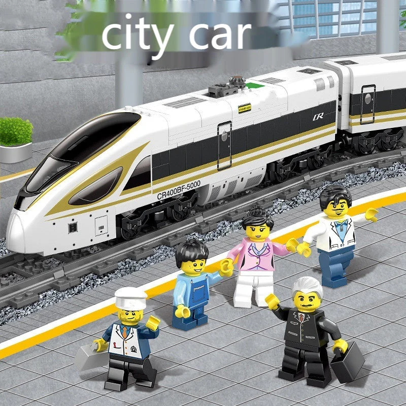 Electric Rail Train Model Children Education Small Particles Assembled Building Block Toys - Image 11