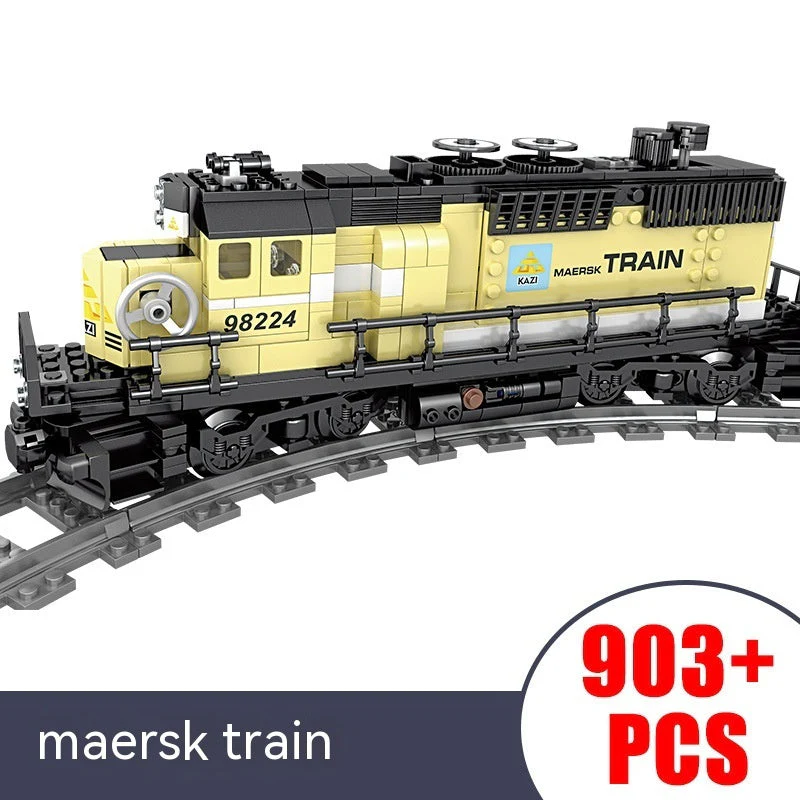 Electric Rail Train Model Children Education Small Particles Assembled Building Block Toys - Image 2