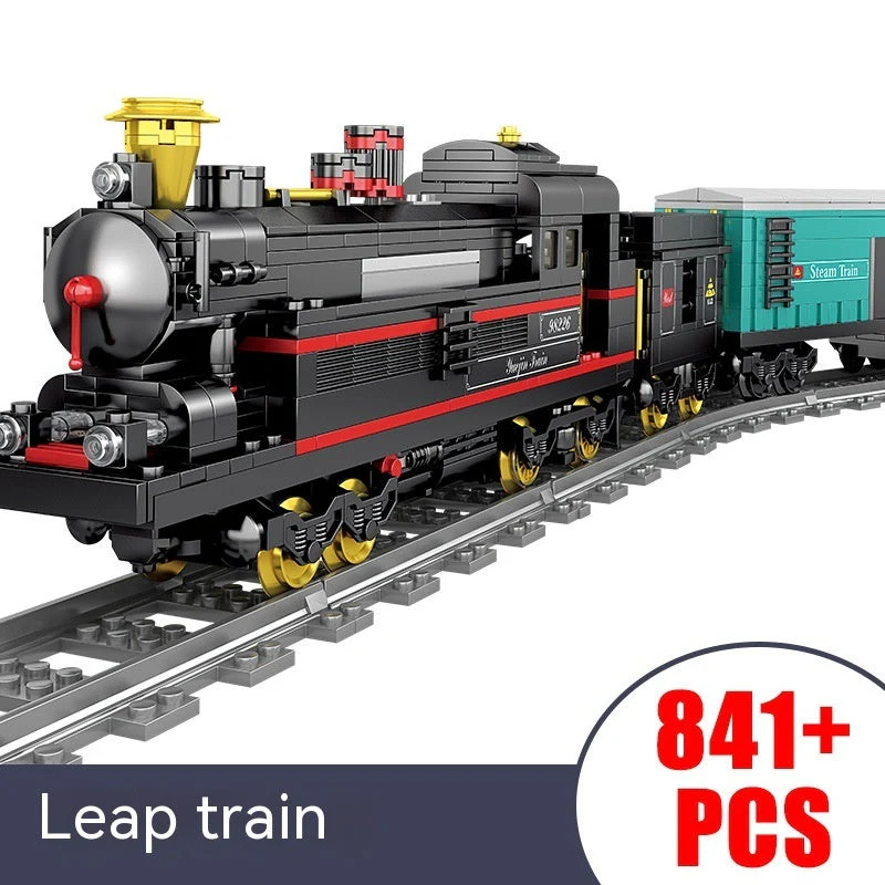Electric Rail Train Model Children Education Small Particles Assembled Building Block Toys - Image 3