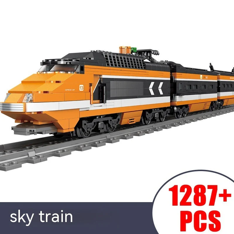 Electric Rail Train Model Children Education Small Particles Assembled Building Block Toys - Image 7