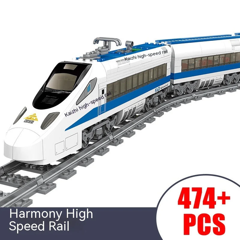 Electric Rail Train Model Children Education Small Particles Assembled Building Block Toys - Image 8