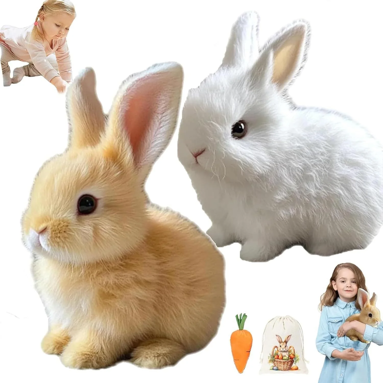 Electric Realistic Rabbit Plush Toy - Image 2