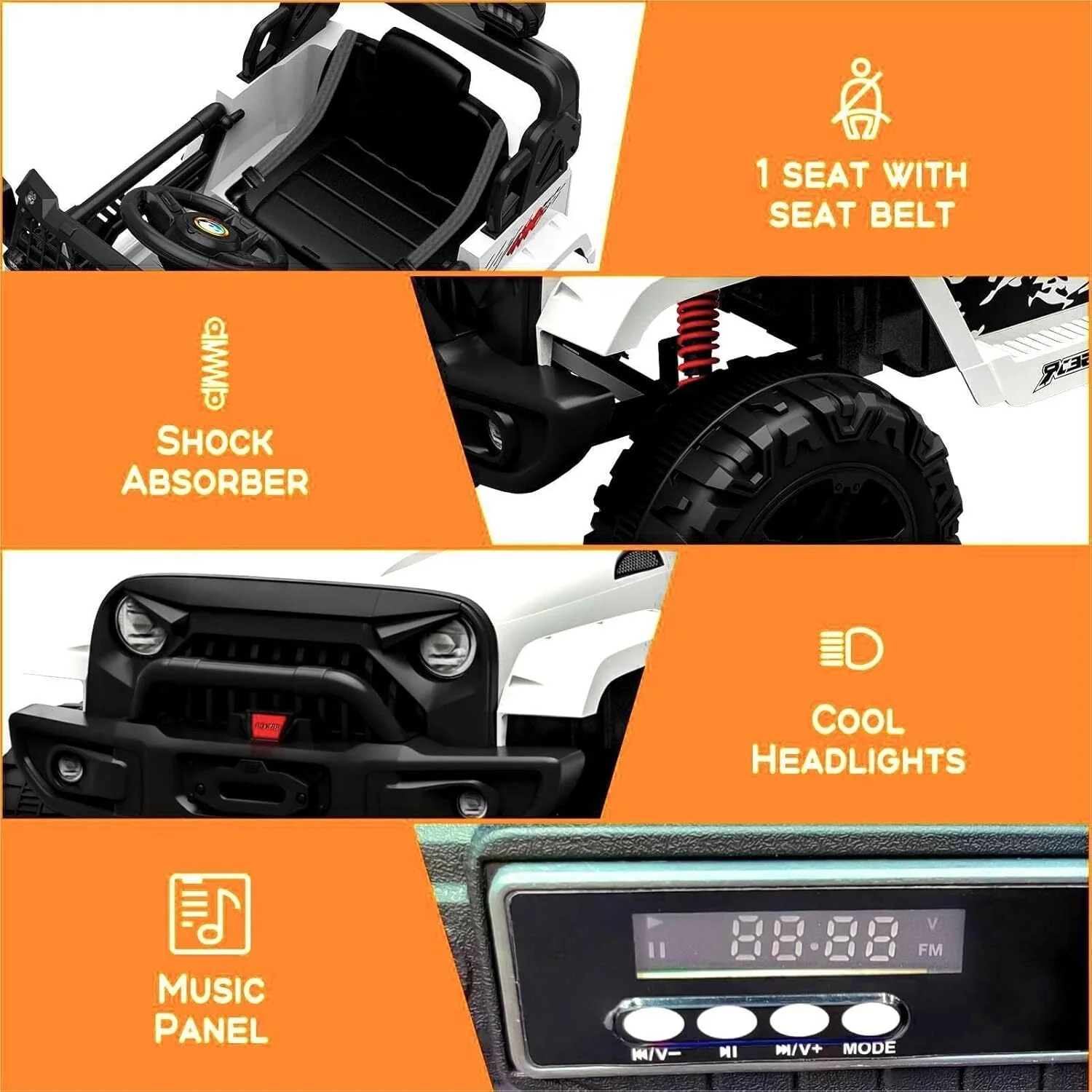 Electric Ride-On Truck with Bluetooth, 2 Speeds, and Remote Control - Image 11