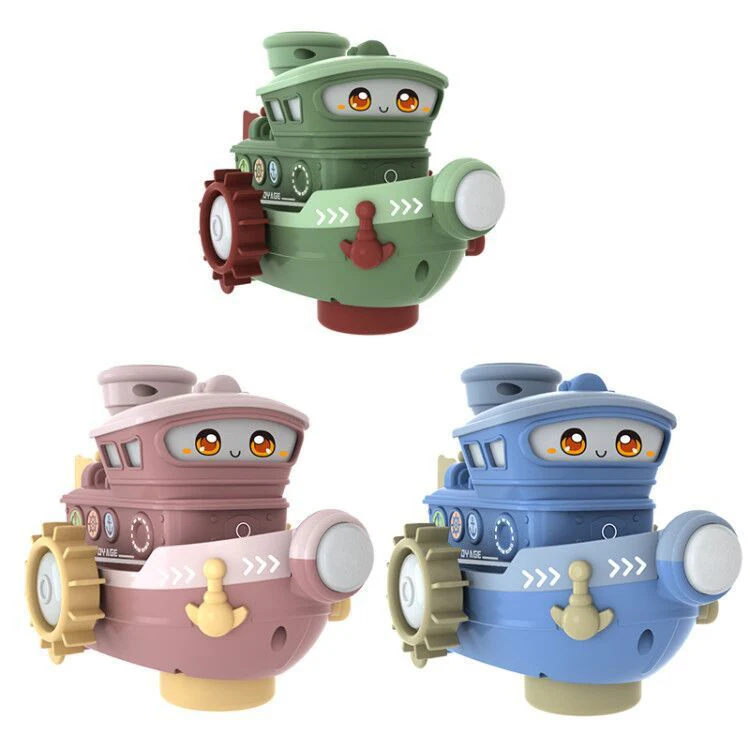 Electric Water Rotating Spray Ship Toys Cartoon Boat Funny Baby Bath Toys - Image 2