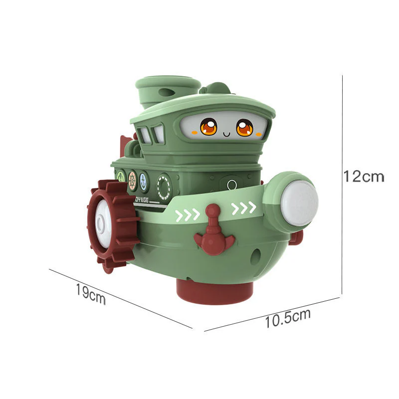 Electric Water Rotating Spray Ship Toys Cartoon Boat Funny Baby Bath Toys - Image 3