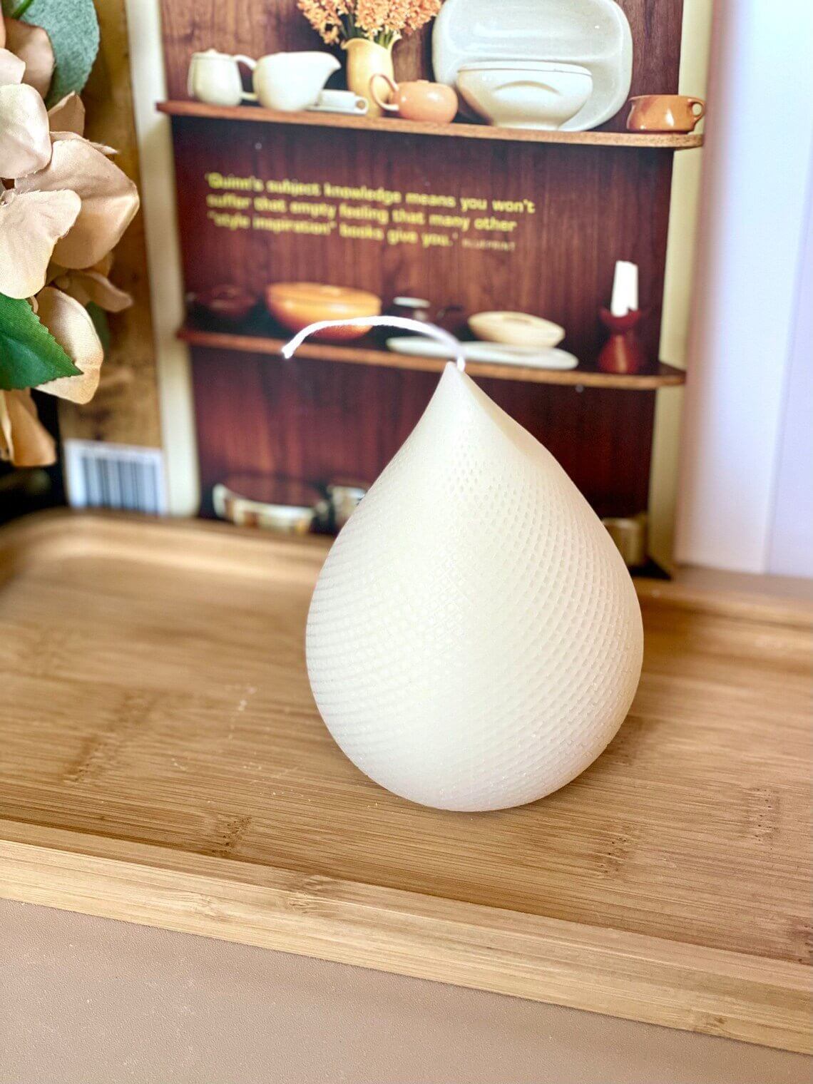 Elegant Teardrop Candle - Handmade Unique Home Decor Accent - Image 3