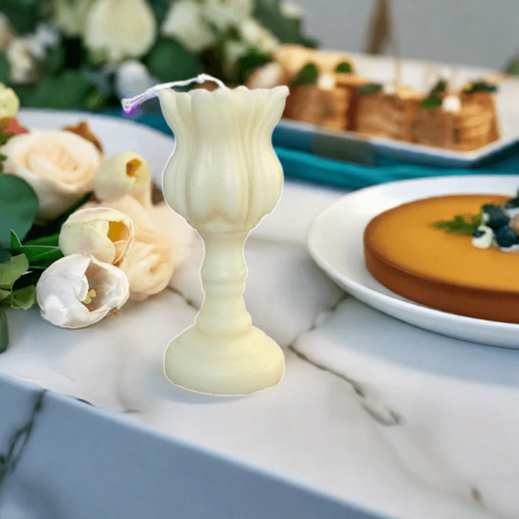 Elegant Tulip Candle Holder for Scented Candles - Chic Home Decor Accent - Image 2