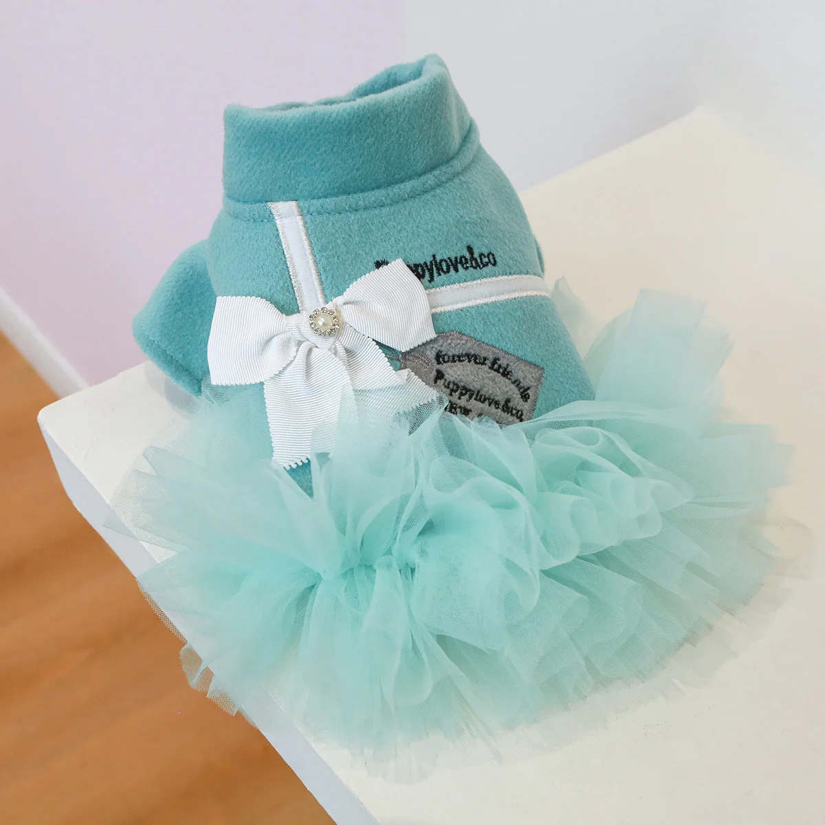 Elegant Tutu Dog Dress Tif**** Blue - Image 2