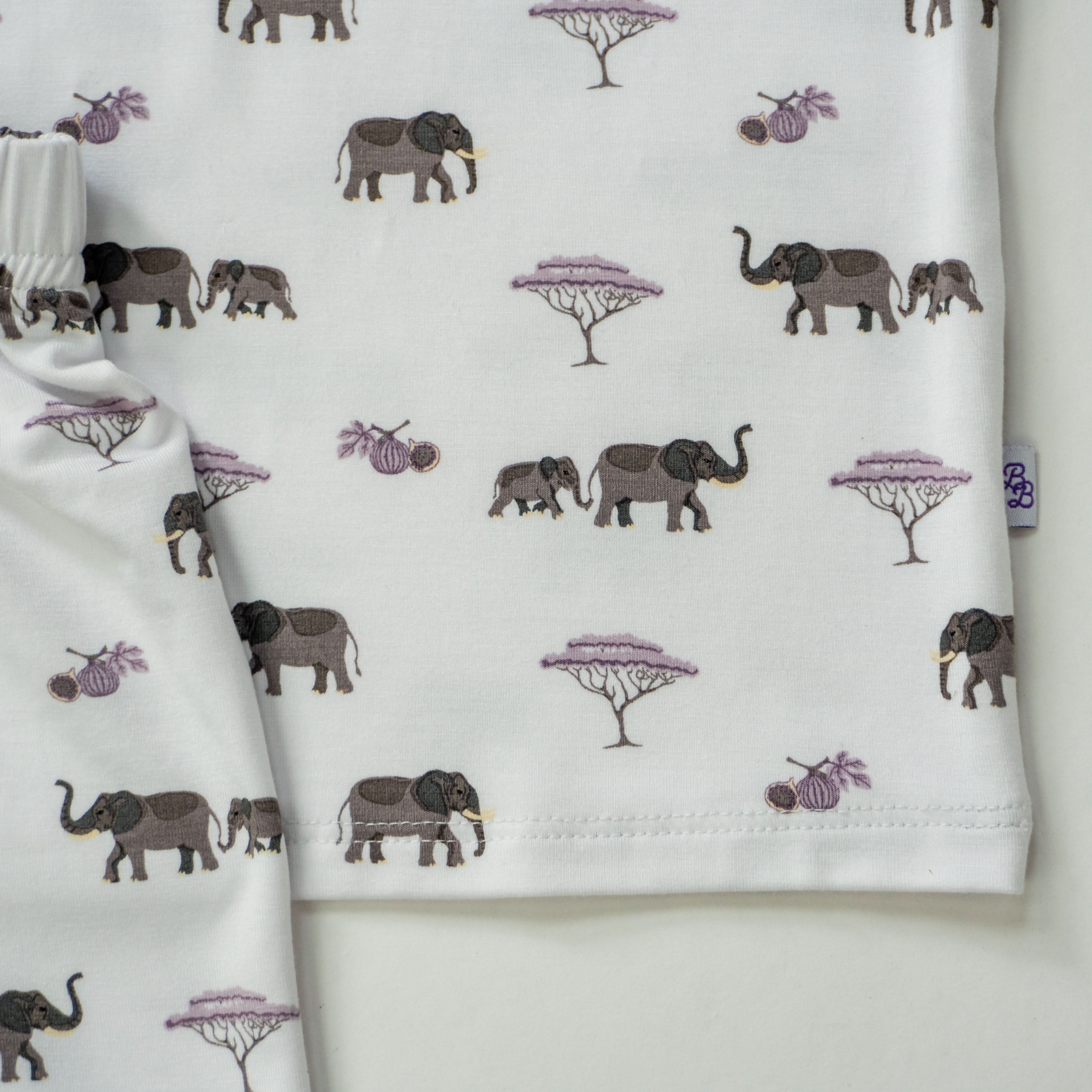 Elephant | Short Sleeve Pajamas - Image 3
