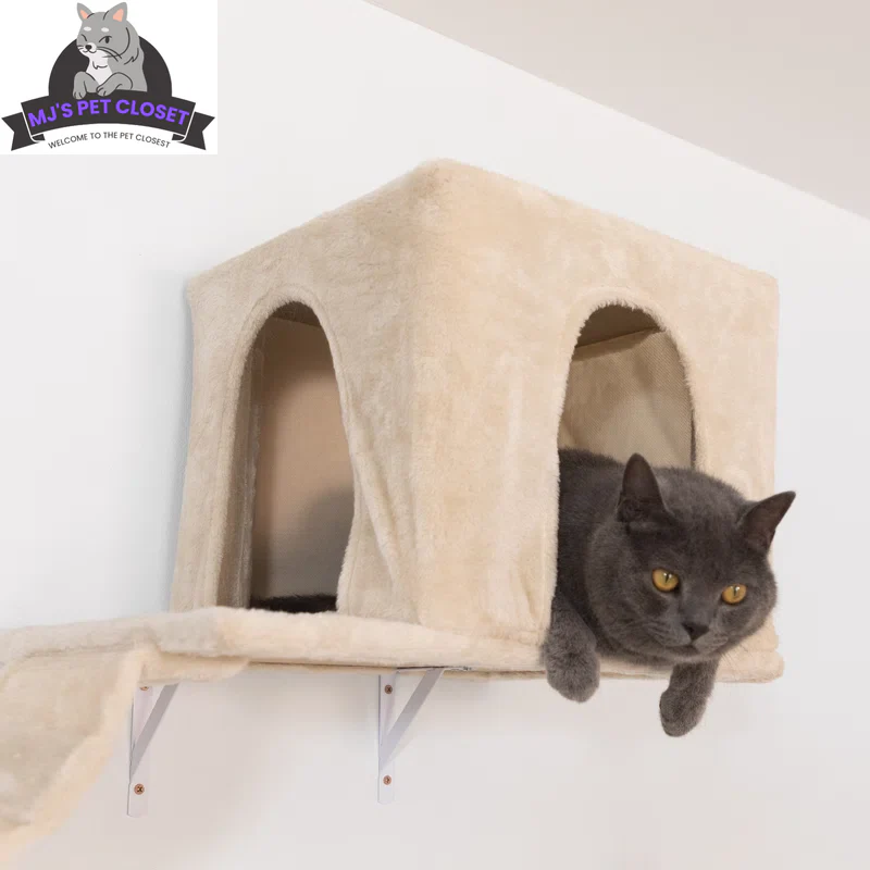 Elevate Your Cat's Playtime with the Darkiel 7-Piece Wall-Mounted Climbing Tower - Image 10