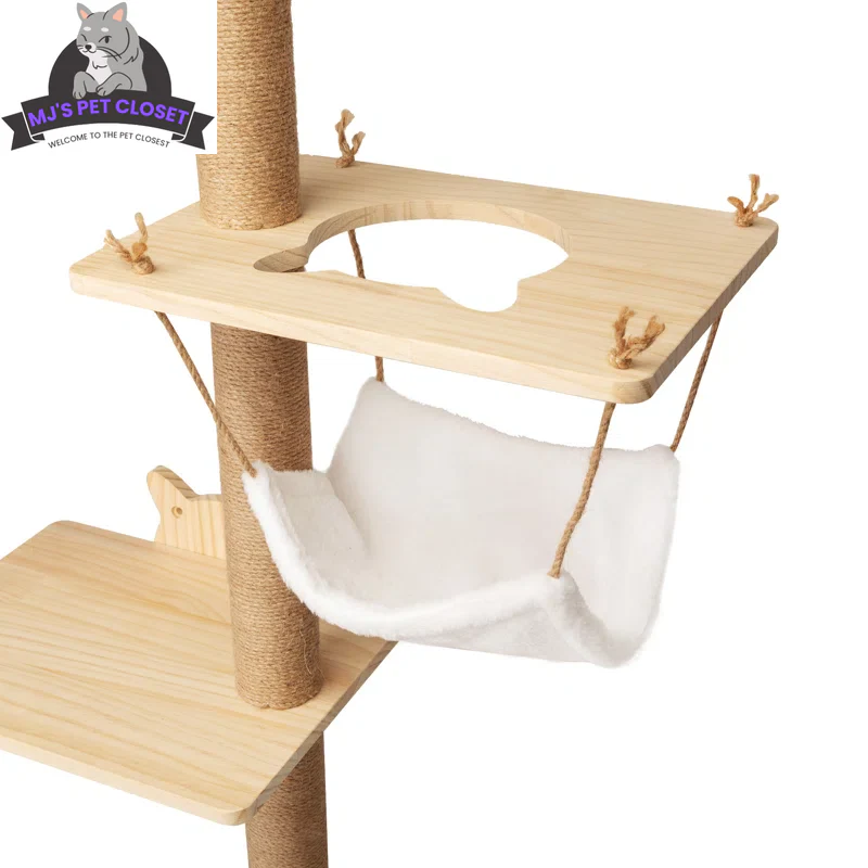 Elevate Your Cat's Playtime with the Darkiel 7-Piece Wall-Mounted Climbing Tower - Image 7