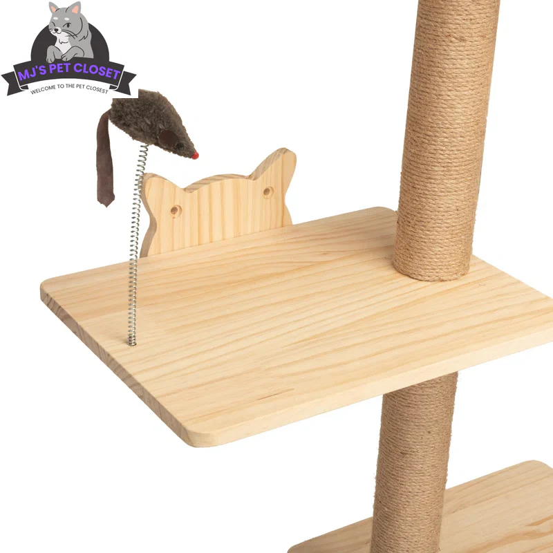 Elevate Your Cat's Playtime with the Darkiel 7-Piece Wall-Mounted Climbing Tower - Image 8