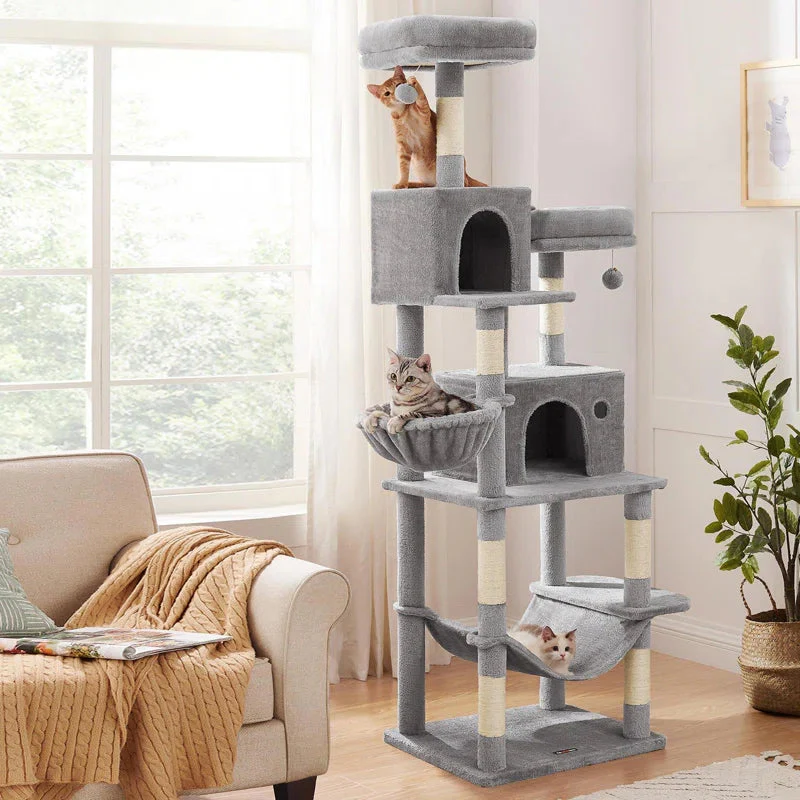 Elevate Your Cat's Playtime with the Timmins 78.3" Multi-Level Cat Tree - Cozy Condos & Scratching Posts Included! - Image 4