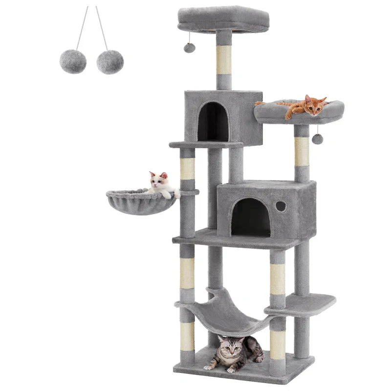 Elevate Your Cat's Playtime with the Timmins 78.3" Multi-Level Cat Tree - Cozy Condos & Scratching Posts Included! - Image 6