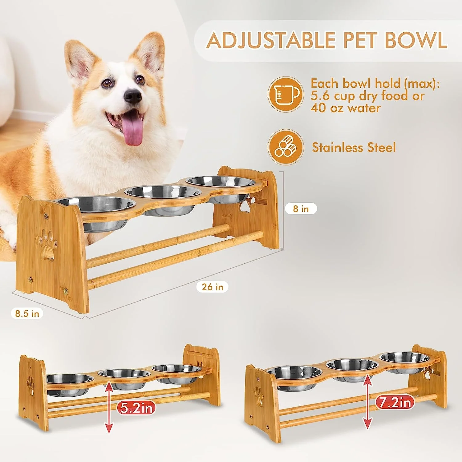 Elevated Dog Bowls for Cats and Dogs - Image 2