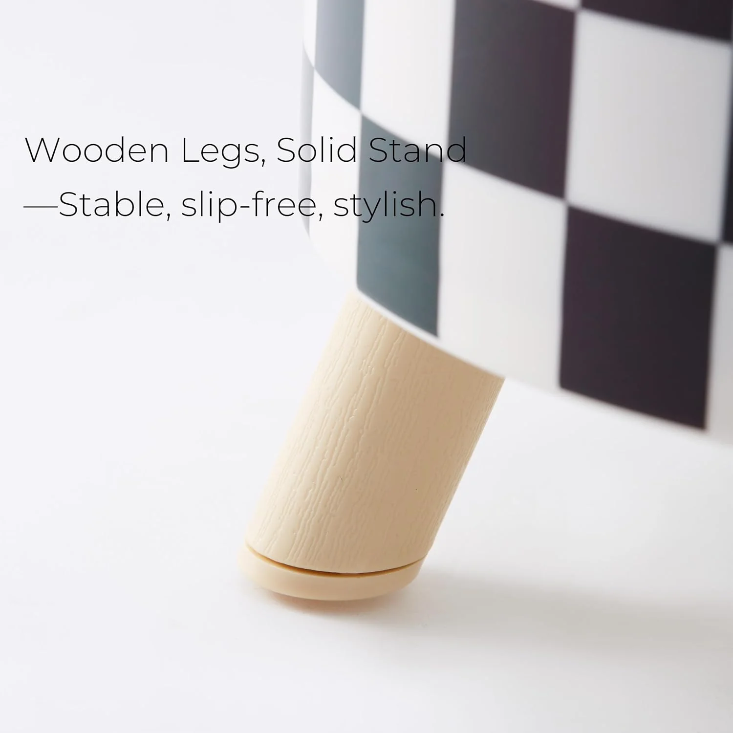 Elevated Pet Bowl with Legs - Checkered Stainless Steel - Image 4
