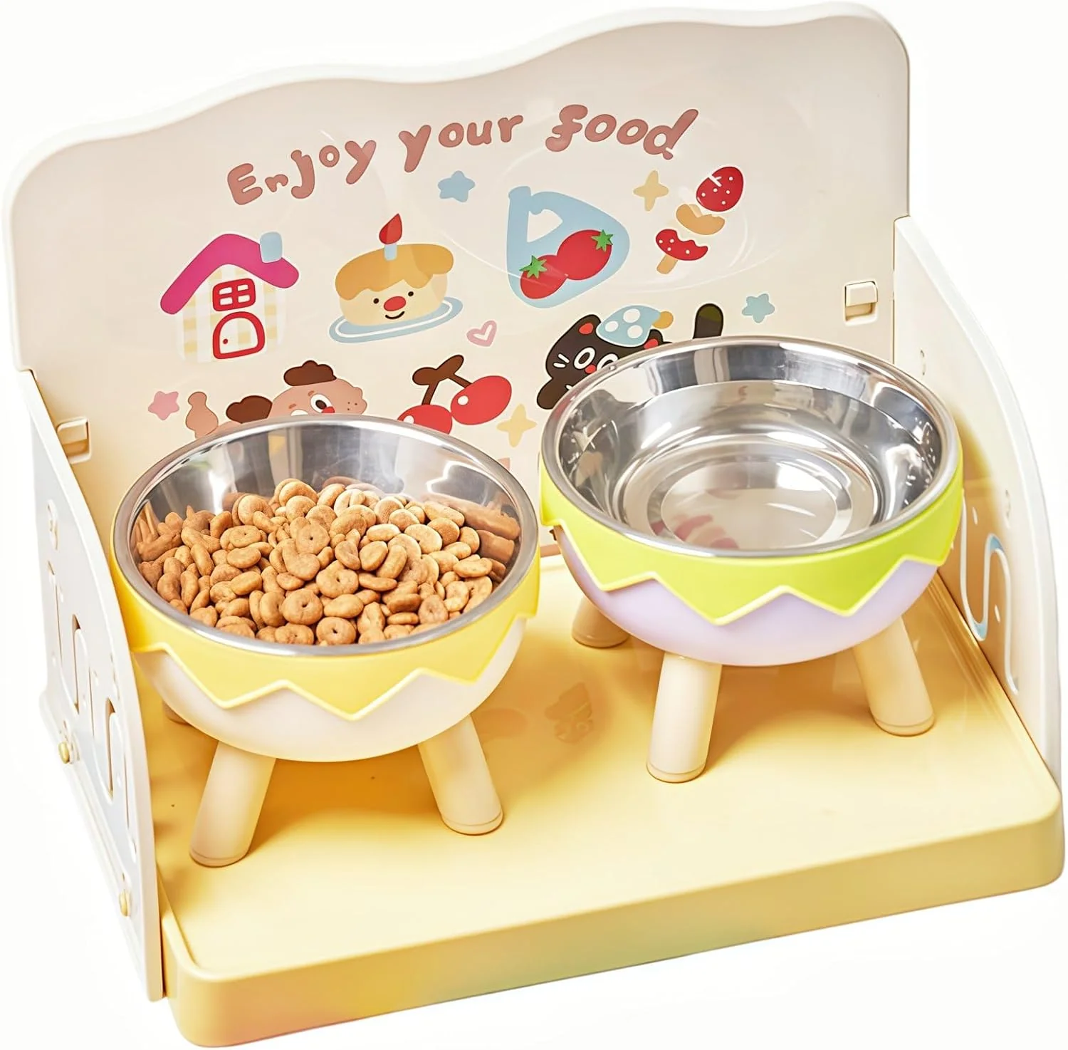 Elevated Stainless Steel Pet Bowl with Legs - Image 3
