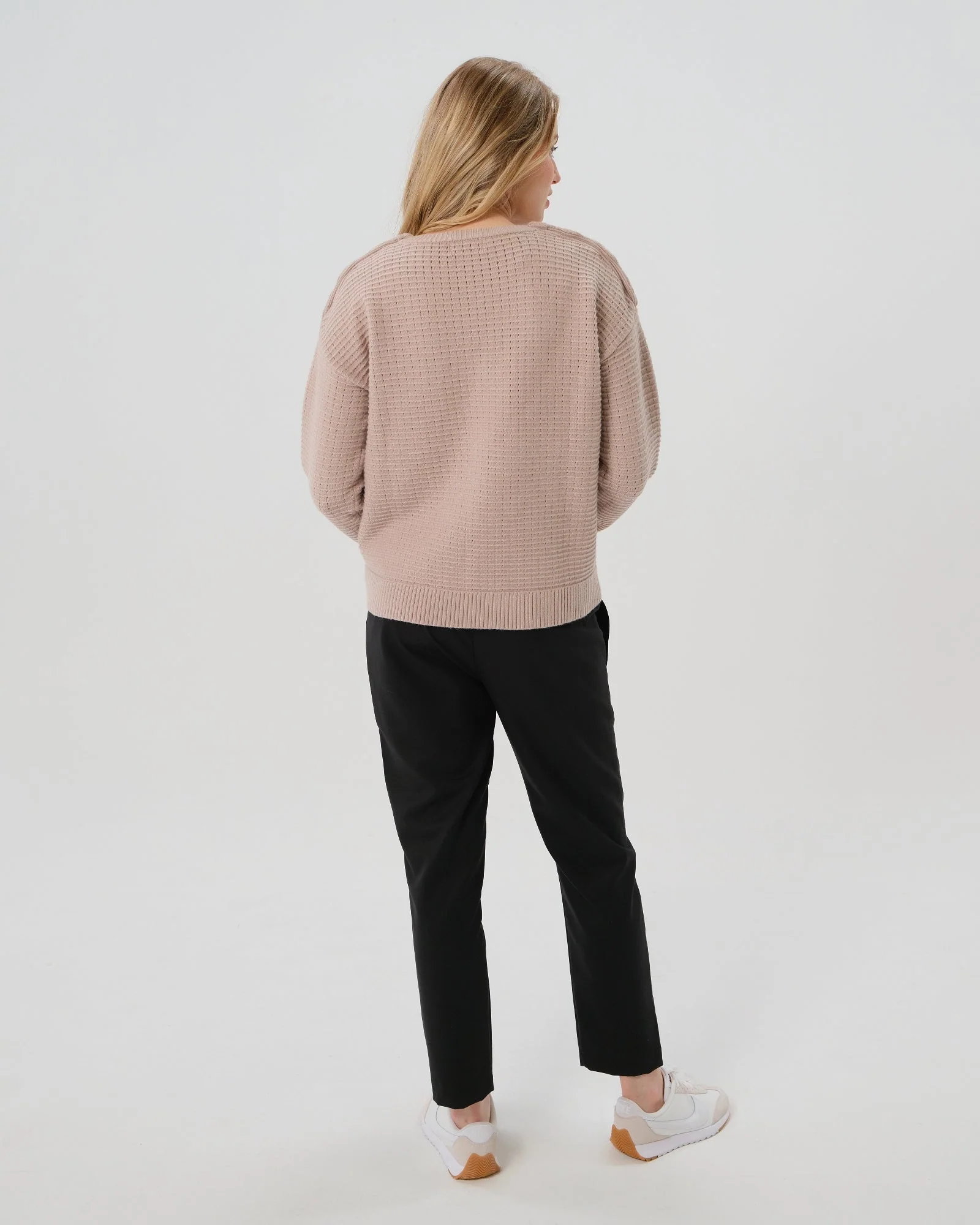 Elizabeth Under Belly Maternity Pants in All-Season Wool - Image 2