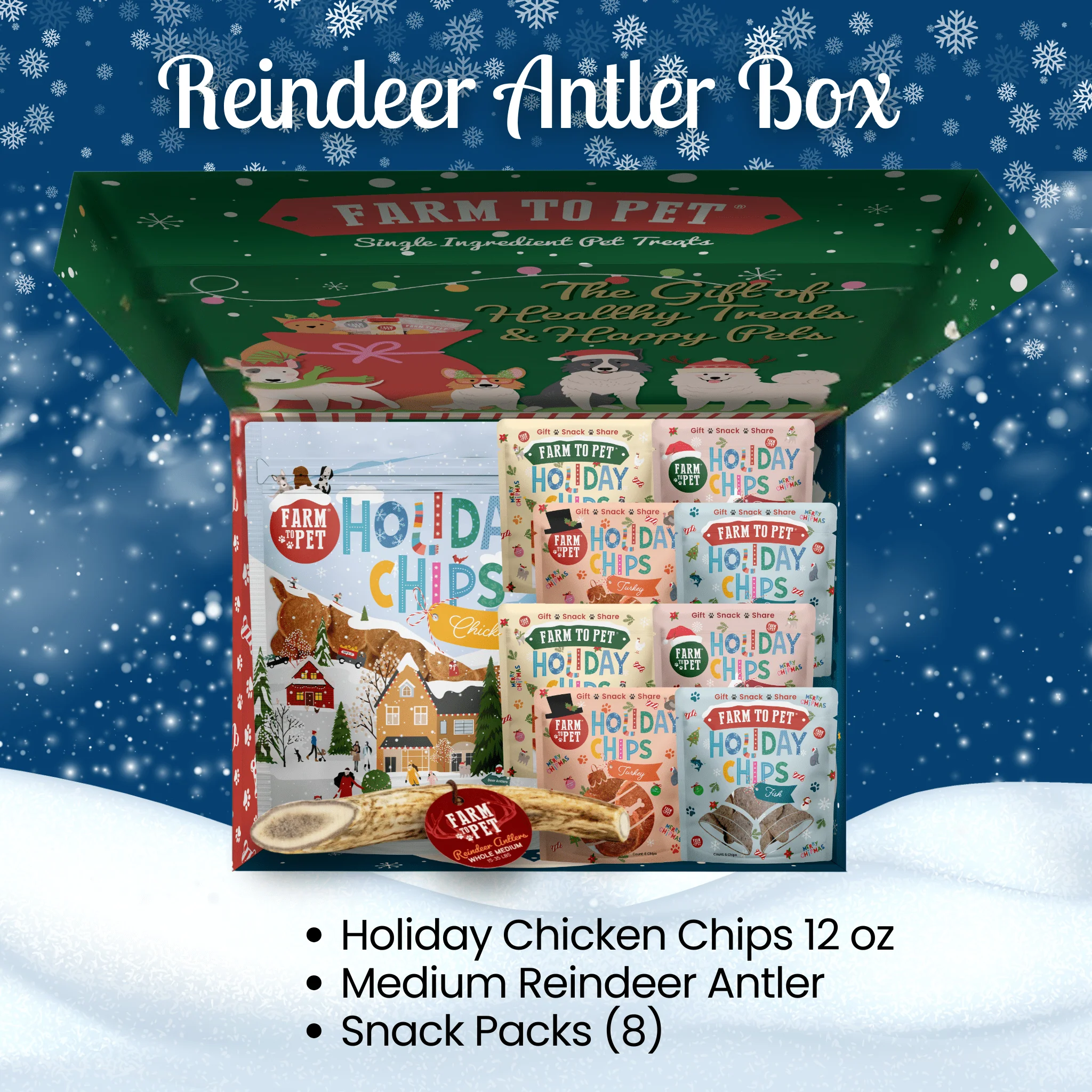 Elk The Halls Antler Chew & Dog Treat Box - Image 2