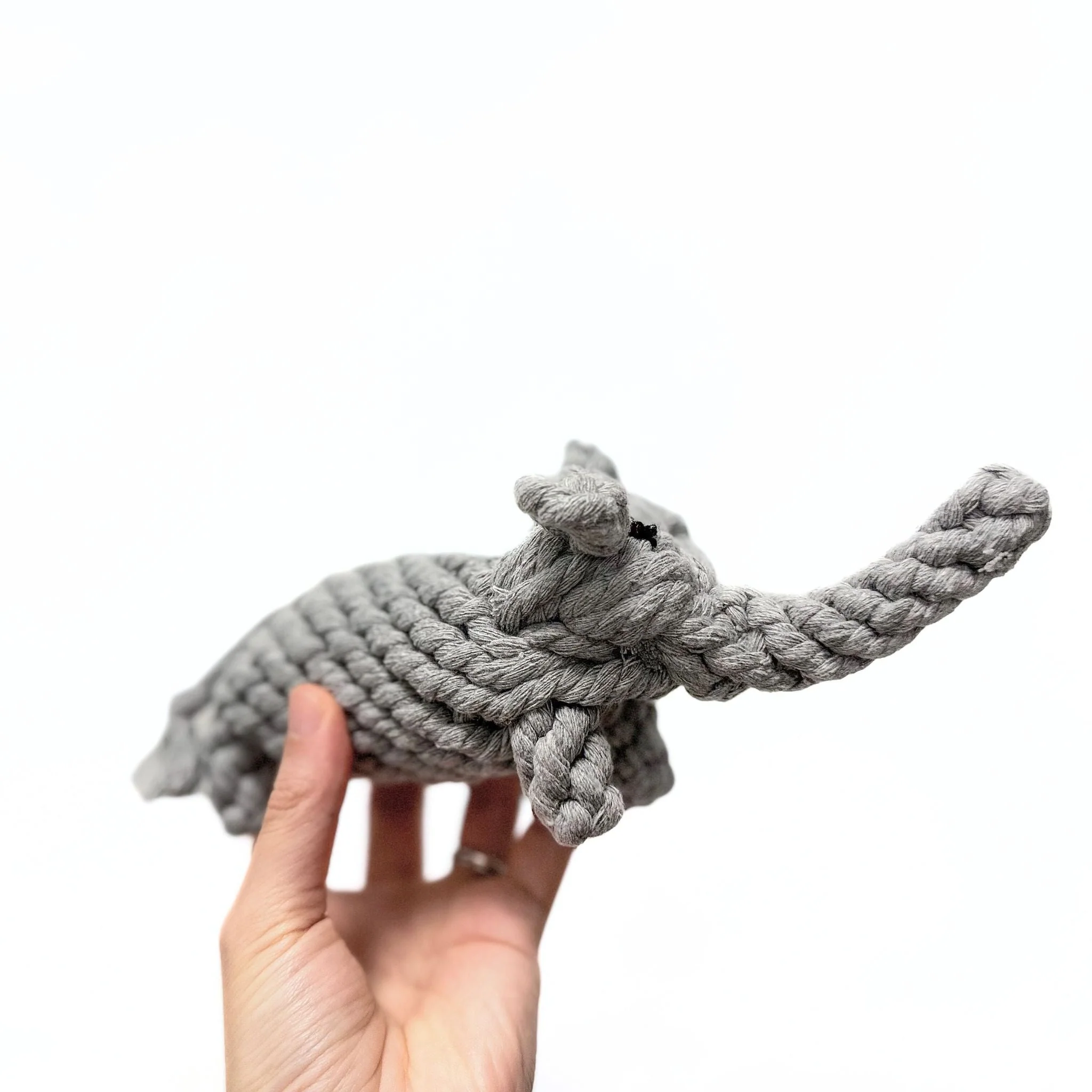 Ella the Elephant Rope Toy by Knotty Pawz - Image 3