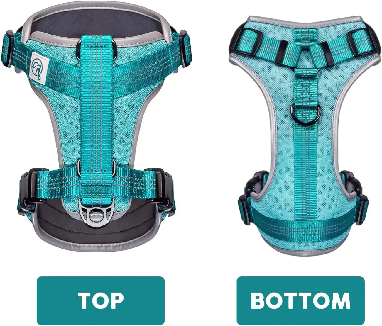 Embark Sports Dog Harness, Dog Harness for Large Dogs No Pull with Light and Breathable Design - Easy on and Off, No Pull Training, Size Adjustable, Non Choke with Handle for Control. Teal Vest - Image 2