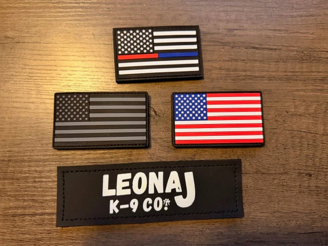 EMS / Blue Line American Flag Patch - Heavy Duty PVC/Rubber - Image 4
