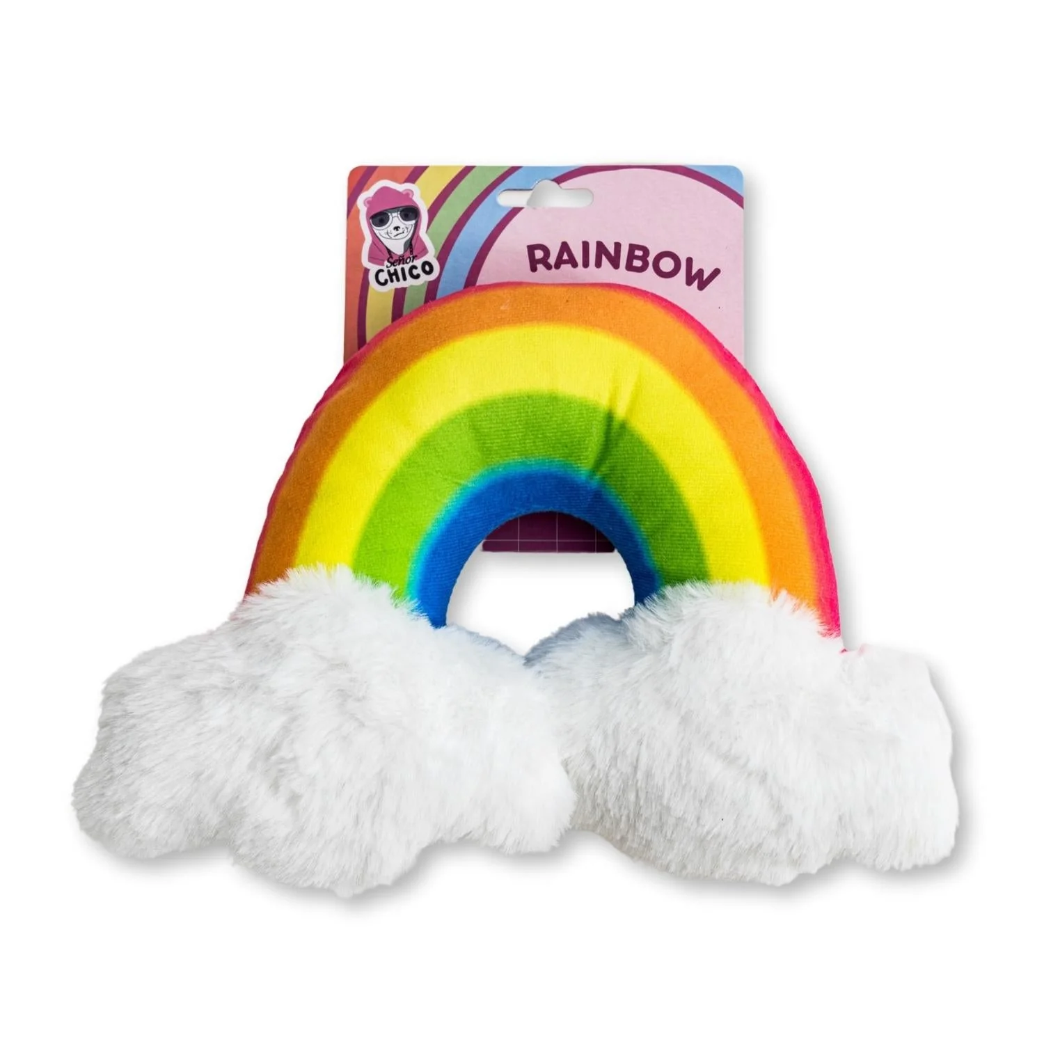 Enchanted Rainbow Magical with Squeaker & Crinkle Paper Plush Dog Toy - Image 2
