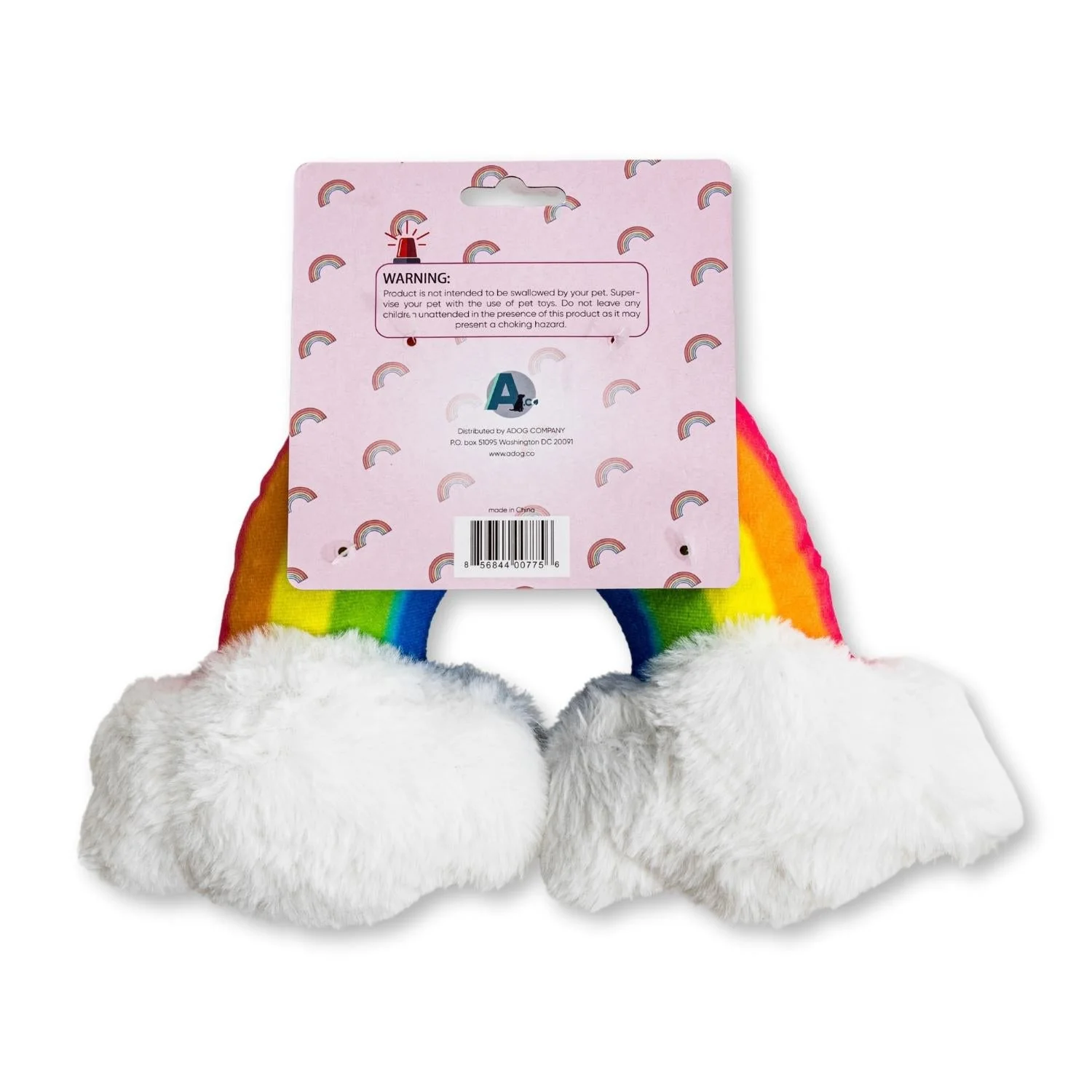 Enchanted Rainbow Magical with Squeaker & Crinkle Paper Plush Dog Toy - Image 3