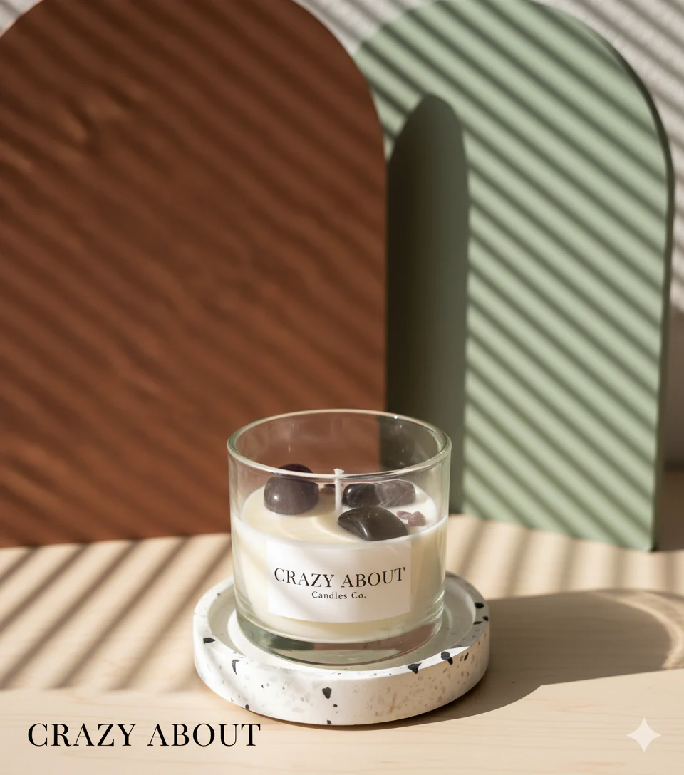 Energy Crystal Candle — Natural Soy Wax, Aromatherapy & Healing Crystals - Image 4