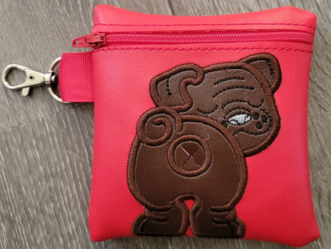 English Bulldog Poop Bag Pouch - gift for dog lover - Zippered poop bag holder-  Gift for Dog Walker - veterinarian - dog groomer - Image 2