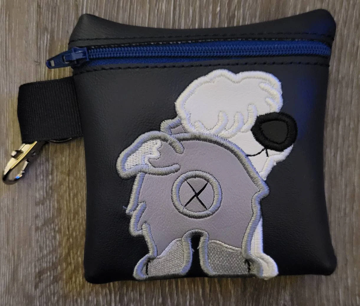 English Sheep Dog Poop Bag Pouch - gift for dog lover - Zippered poop bag holder-  Gift for Dog Walker - veterinarian - dog groomer - Image 2