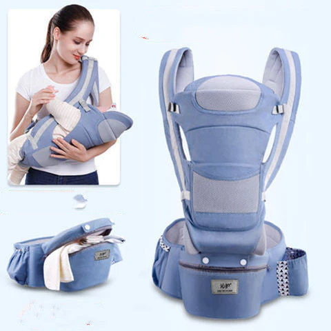 Ergonomic Baby Carrier Infant Baby Hipseat Carrier 3 In 1 Front Facing Ergonomic Kangaroo Baby Wrap Sling - Image 3