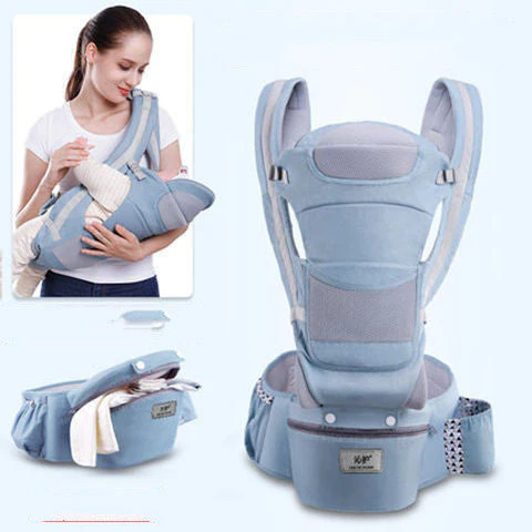 Ergonomic Baby Carrier Infant Baby Hipseat Carrier 3 In 1 Front Facing Ergonomic Kangaroo Baby Wrap Sling - Image 4