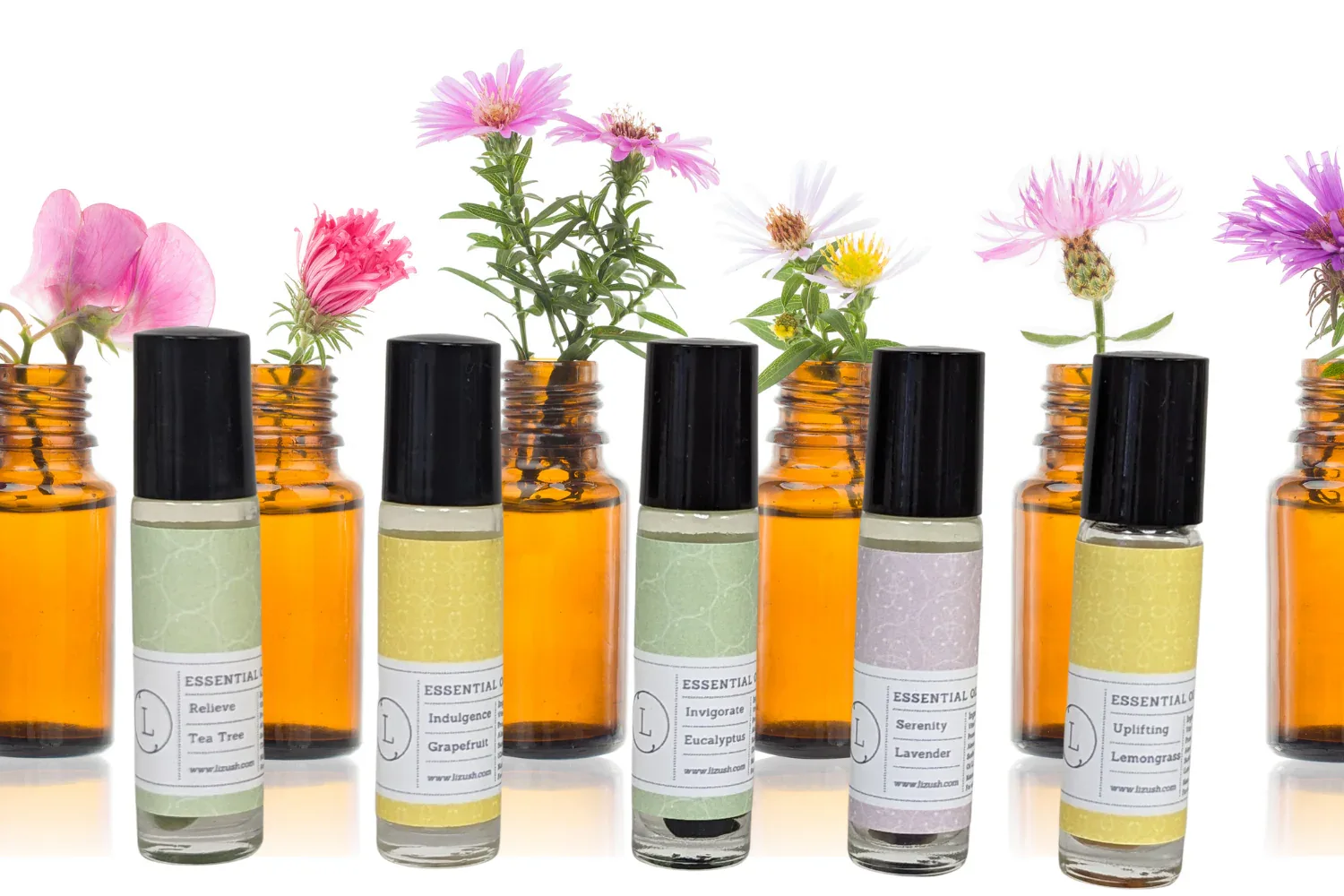 Essential Oils Roll-On with Crystals - set of 5 - Image 3