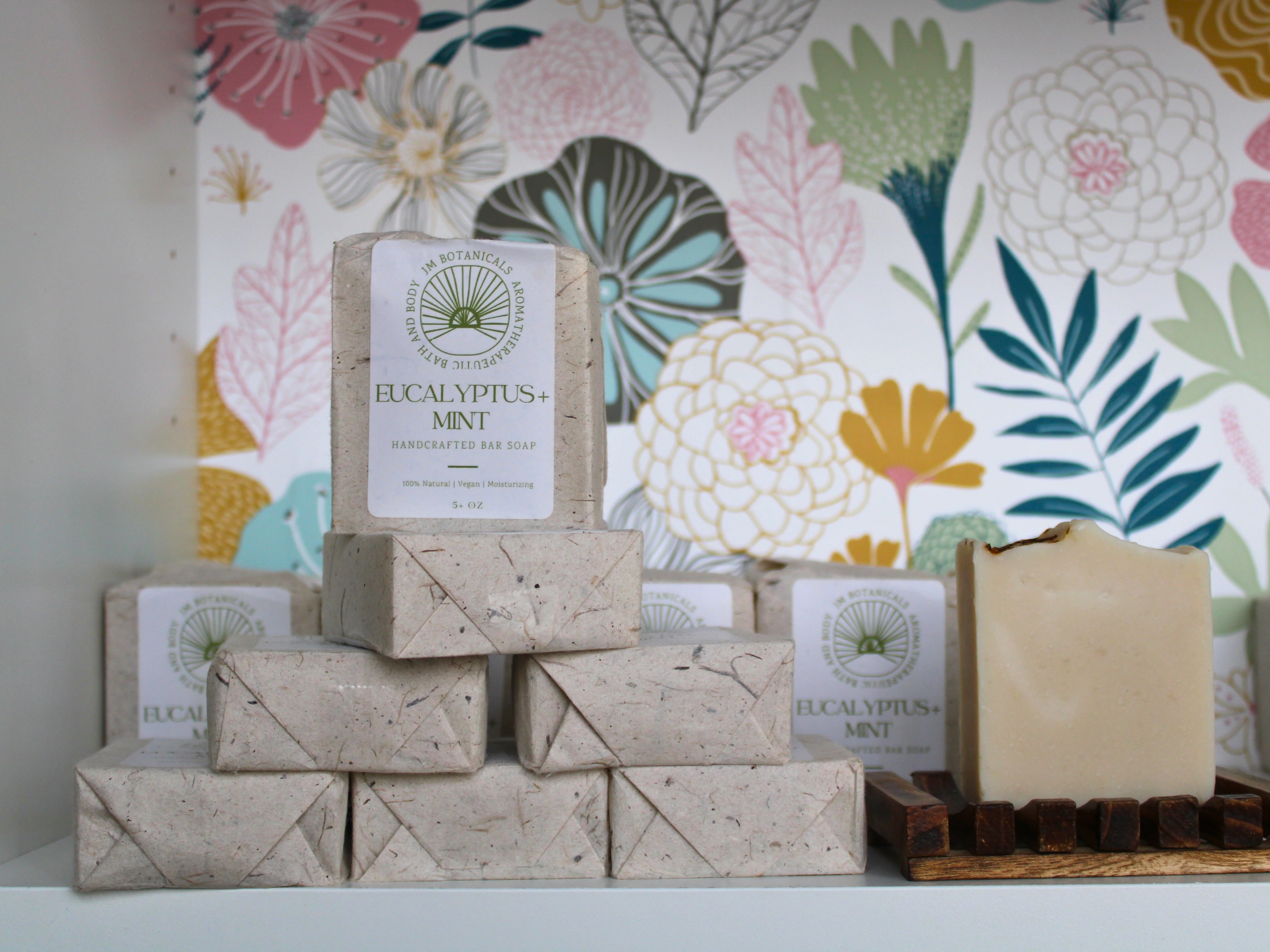 Eucalyptus + Mint  Handcrafted Soap - Image 2